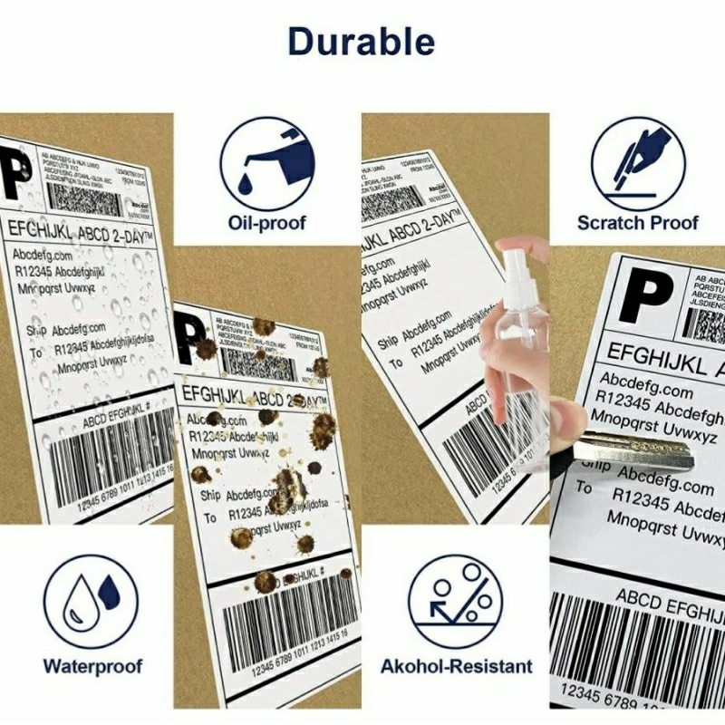 

Laber Resi Kertas Thermal Label Sticker 100x150 Barcode Size A6 500pcs