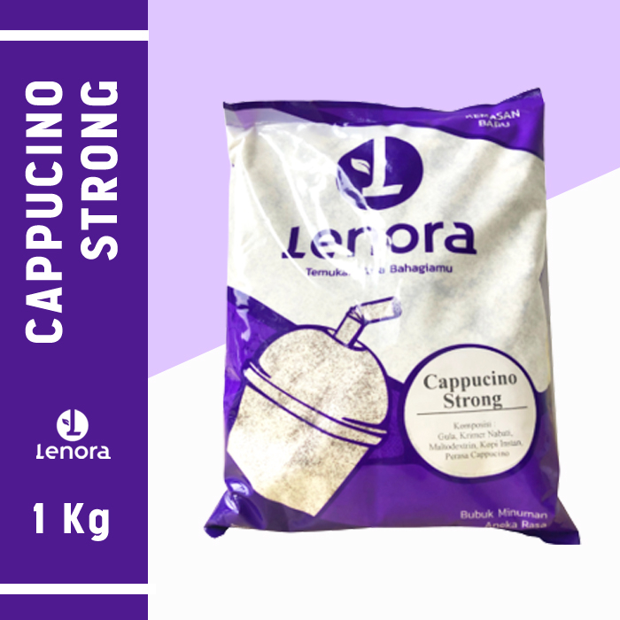 

Bubuk Minuman rasa Cappucino Strong / Serbuk Minuman / Powder Drink Varian Rasa Capucino Strong Kemasan 1 kg Lenora