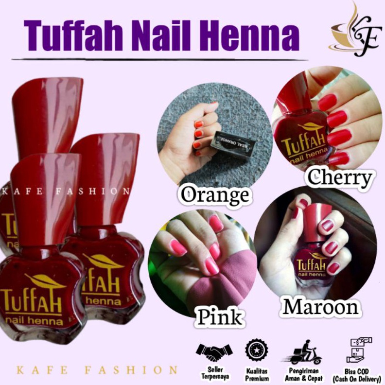 ➳ Murah Banget (TUFFAH READY LAGI) Kutek Halal Muslimah Sah Sholat Tuffah Nail Henna Ori Hena Hitam 