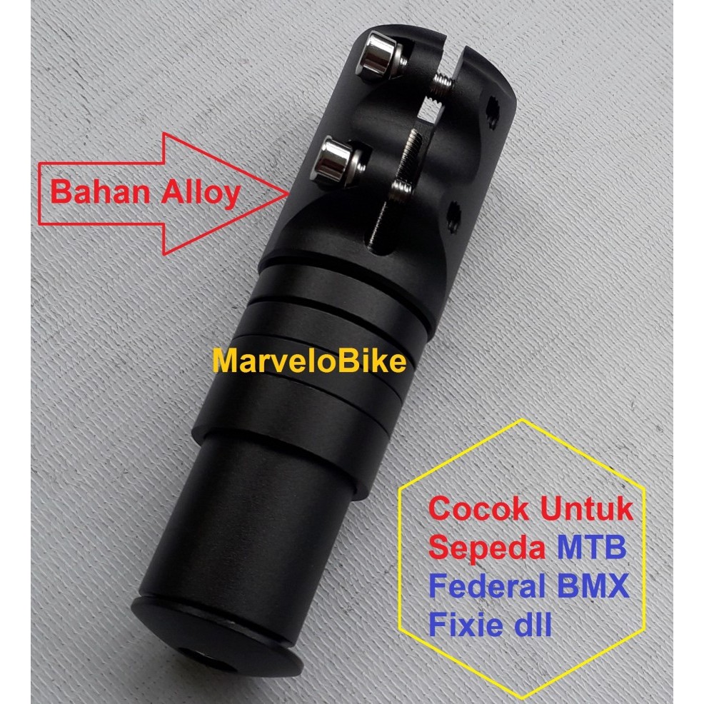 Extender Fork Adaptor Peninggi Stem Sepeda MTB Federal BMX Alloy