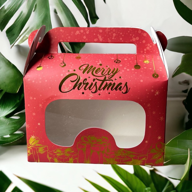 

Ashadewi Gayatri - Jasper Gable box 20x10x12 cm / Gable box jendela / dessert box - Golden Christmas 2023