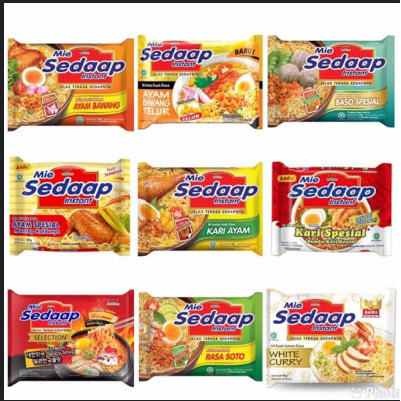 

[PAKET BUNDLING] MIE SEDAP GORENG/KUAH ISI 5 PCS CAMPUR