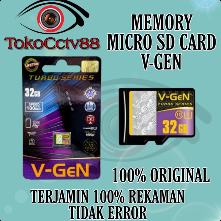 MicroSD Class 10 Turbo 32GB V-GeN Micro SD Class10 32 GB Vgen ORIGINAL