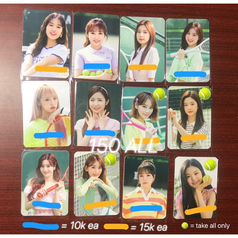 [CLEARANCE SELL] DICON TENIS TENNIS IZONE IZ*ONE PHOTOCARD ONLY WONYOUNG NAKO YUJIN CHAEWON SAKURA H