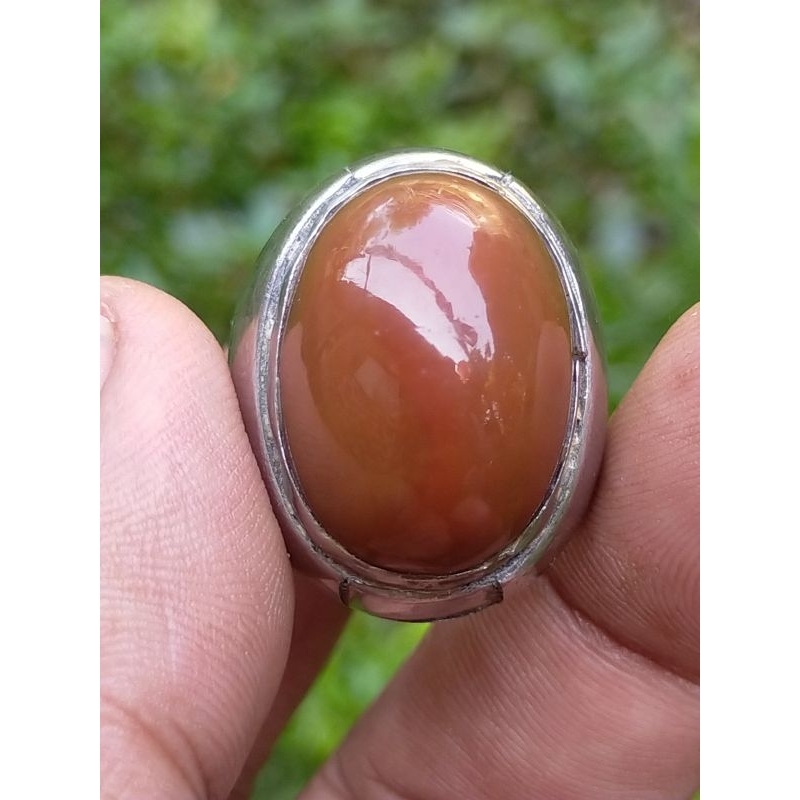 cincin batu akik sawo Kecik asli natural