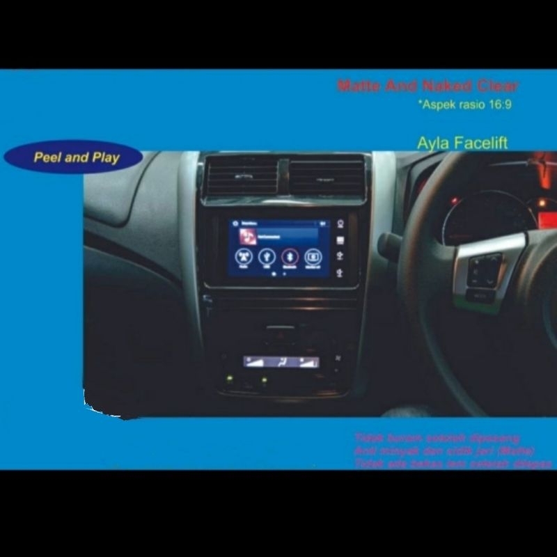 Anti gores head unit daihatsu ayla facelift 2022