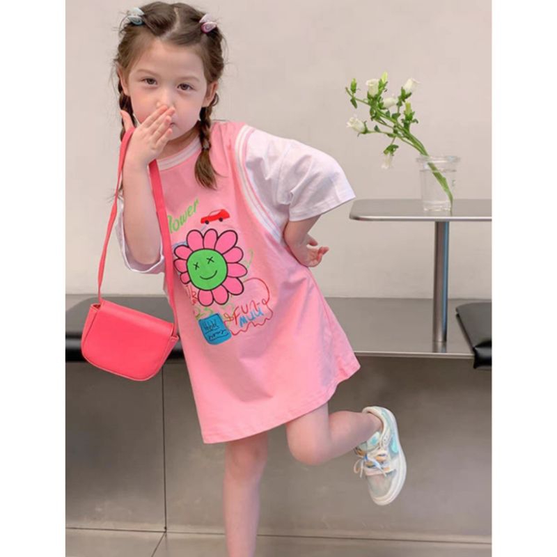 Flower Simpel Dress Korean Bangkok Style Premium Import anak perempuan