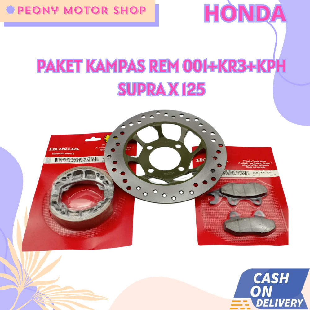 piringan supra x 125 depan - cakram depan supra x 125 - kampas rem belakang supra x 125 - kampas rem