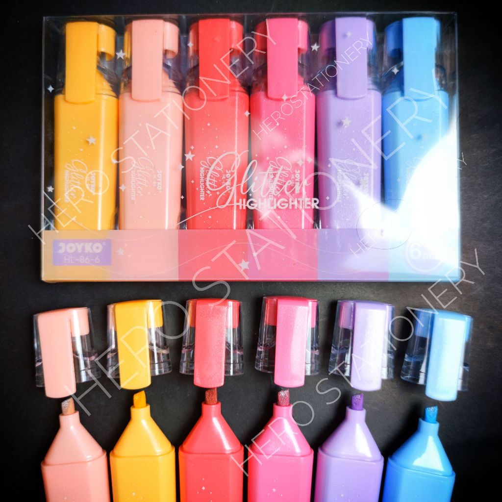 

Highlighter joyko warna glitter color HL-86-6 1 set 6 unit