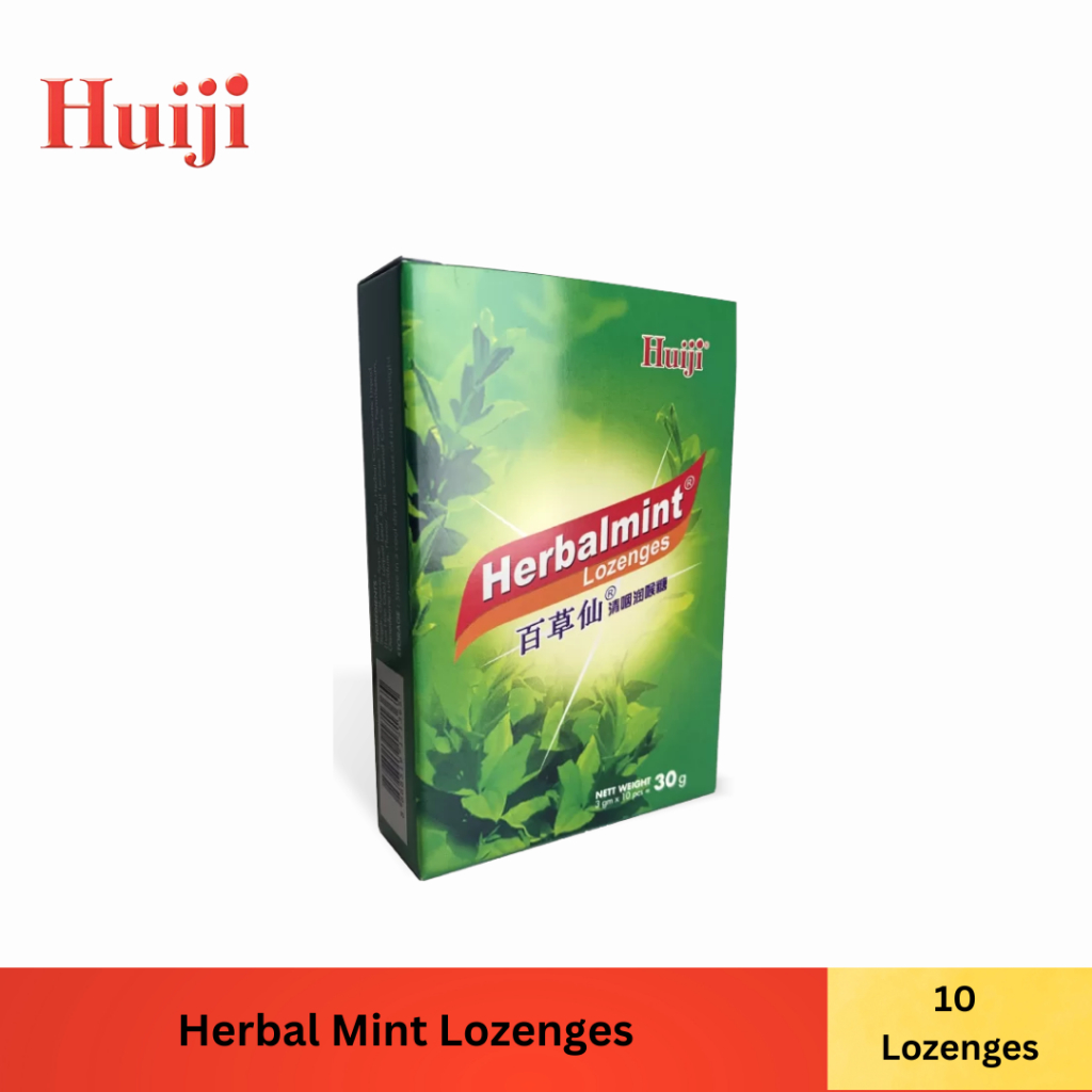 

Huiji Herbalmint Lozenges - Permen Herbal Untuk Iritasi Tenggorokan Isi 10 pcs