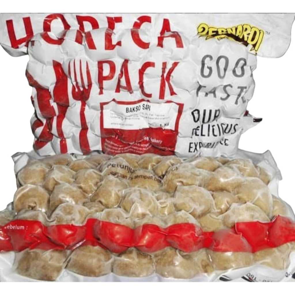 

Baso Sapi Bernardi Meatball Beef Bakso Sapi Horeca Pack 1 kg