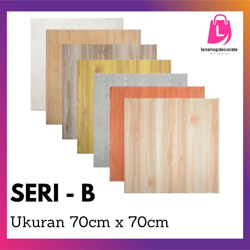 PROMO Wallpaper 3D Motif Kayu Sticker Wood  [SERI B]