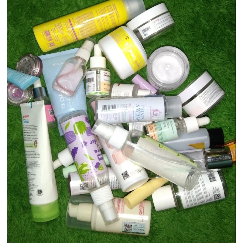 botol kosong/tempat skincare kosong.Tempat skincare, makeup dan body care
