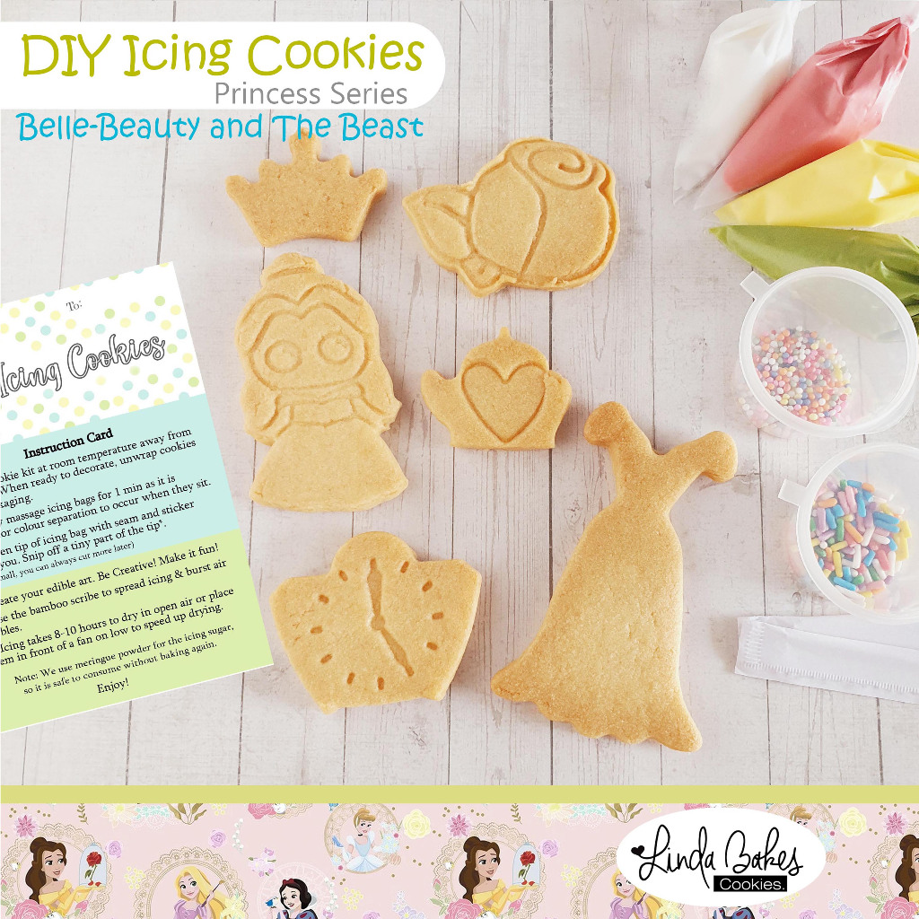 

DIY Icing Cookies | Kukis Hias | Kue Kering - Princess | Belle | Beauty and The Beast