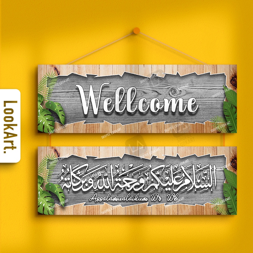 HIASAN DINDING ASSALAMUALAIKUM WELLCOME PAJANGAN DINDING ASSALAMUALAIKUM