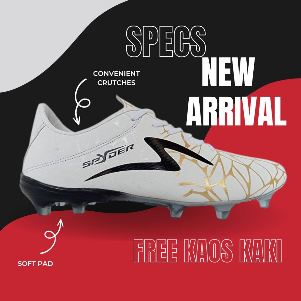 Sepatu Sepak Bola Specs Spyder FG Komponen Original Terbaru Terlaris Best Seller
