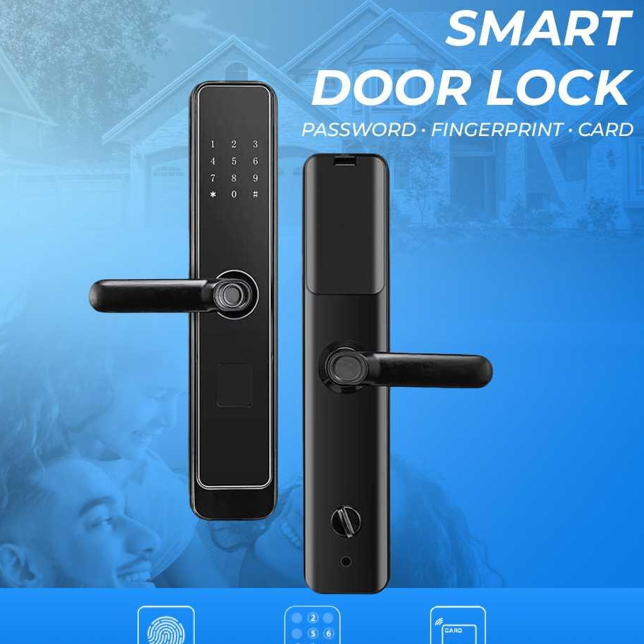 Smart Door Lock Gagang Pintu Sidik Jari Kunci Password Fingerprint