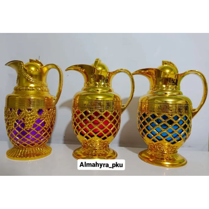 Teko/ Ceret / Termos Hias Arab Gold Wadah Air Zamzam