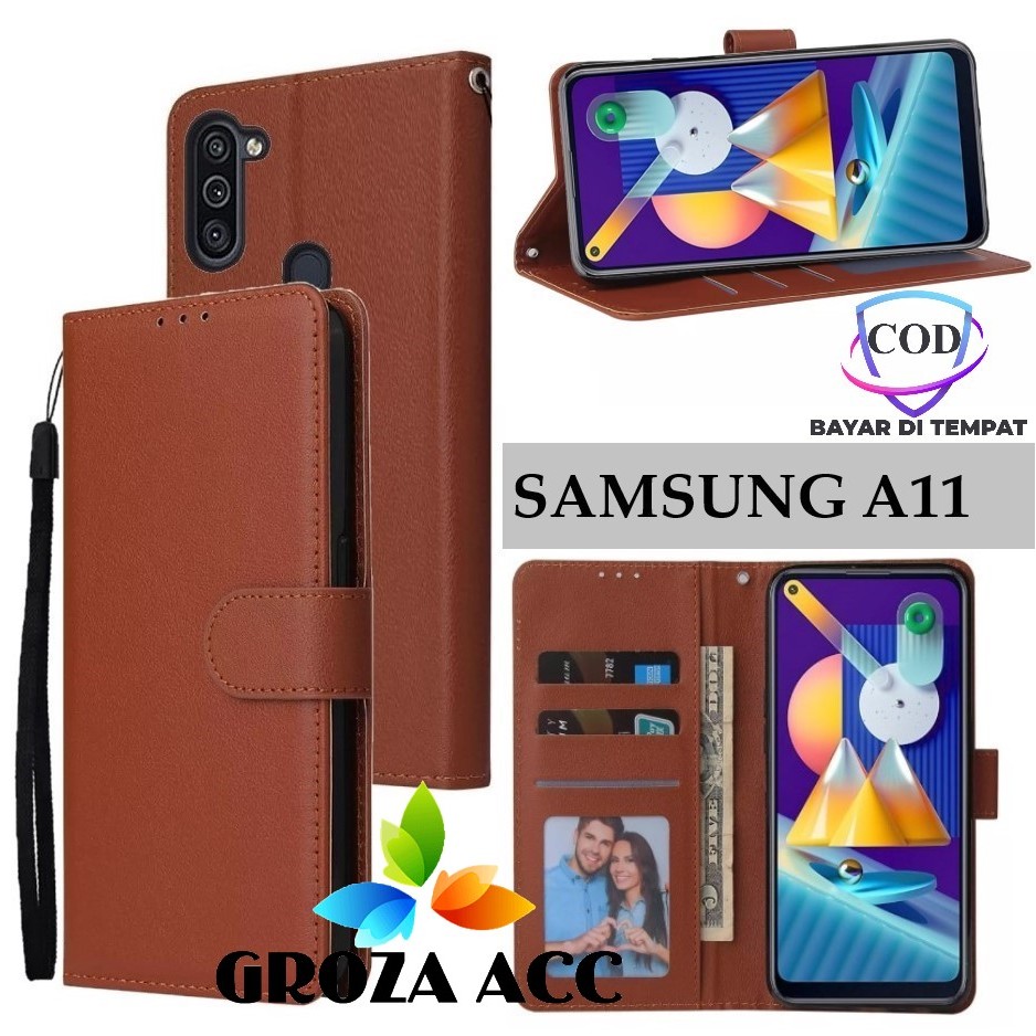 Flip Case SAMSUNG A11 Case Wallet Kulit Casing Dompet Case Wallet Leather Flip Case SAMSUNG A11 Casi