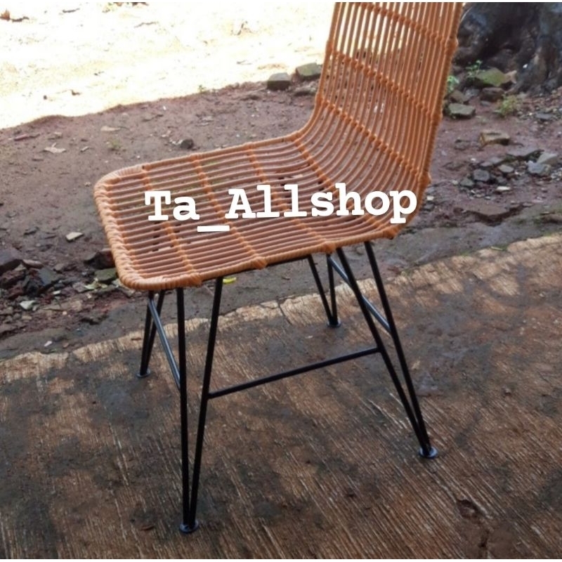 Kirsi Makan/Kursi Rotan/Kursi Makan Besi Rotan