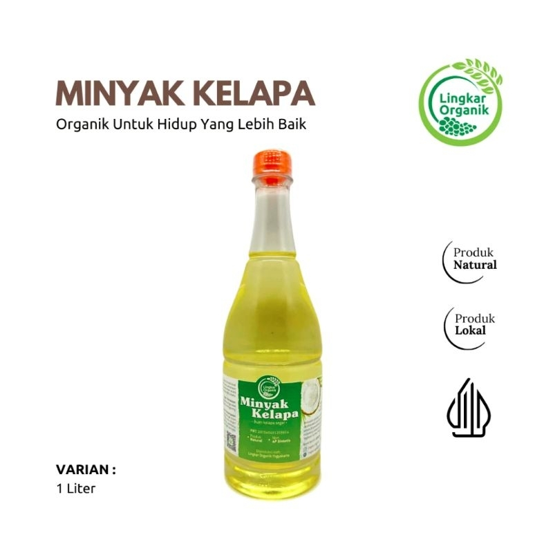 

Lingkar Organik Coconut Oil 1L (Minyak Goreng Kelapa)