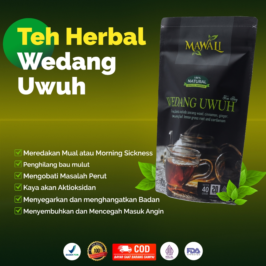 

Teh Herbal Wedang Uwuh MAWALI Original - isi 20 Bag 100% Organik