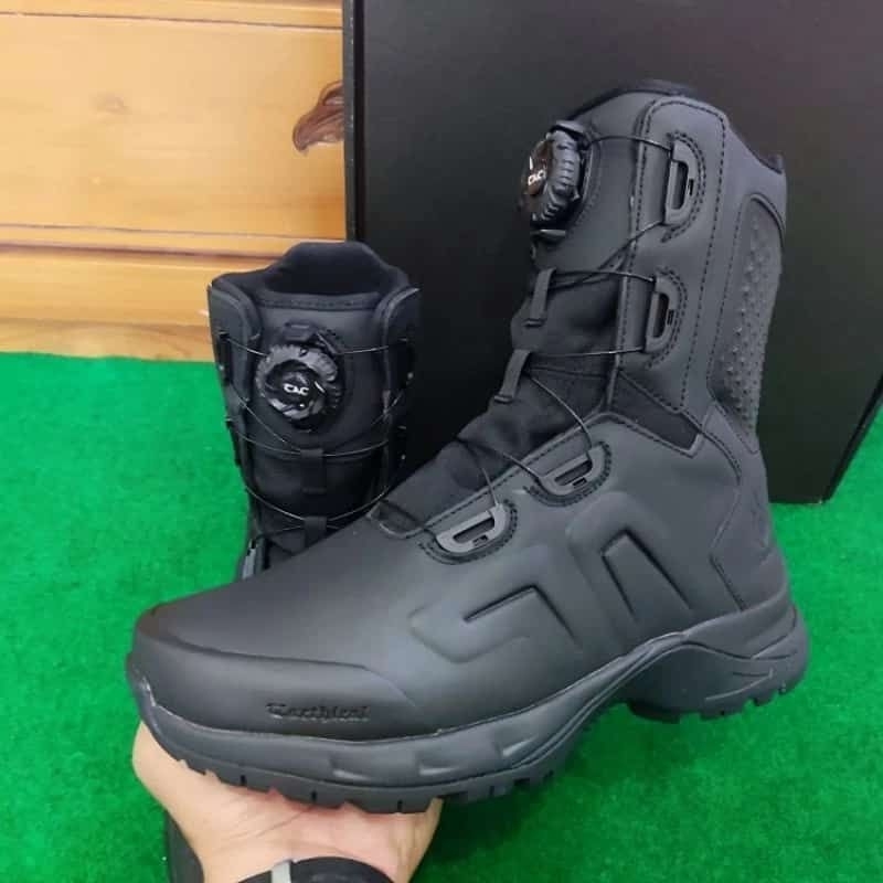 Sepatu PDL Tactical Century Tali Putar Full Kulit.