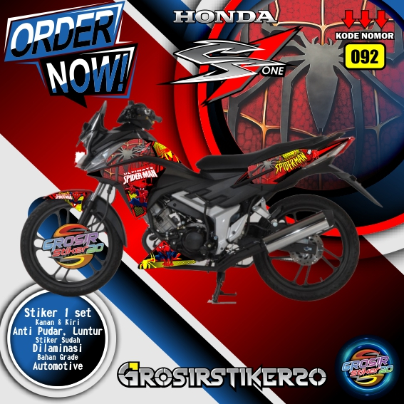 STRIPING VARIASI HONDA CS1 MOTIF SPIDERMAN / STIKER VARIASI MOTOR