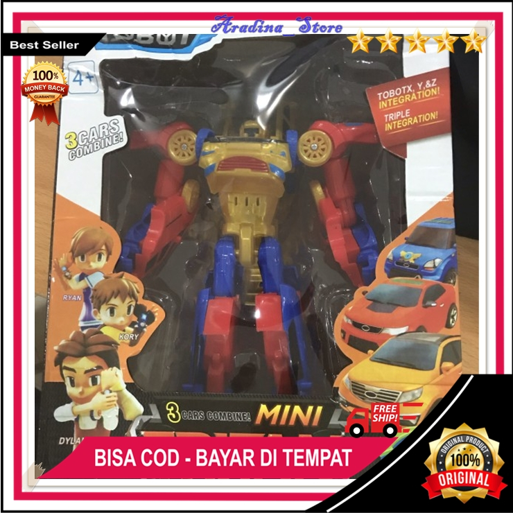 Mainan Tobot Tritan Asli Terbaru Combine X Y Z ( 3 Mobil ) No.5012/5013 Original Murah Bagus
