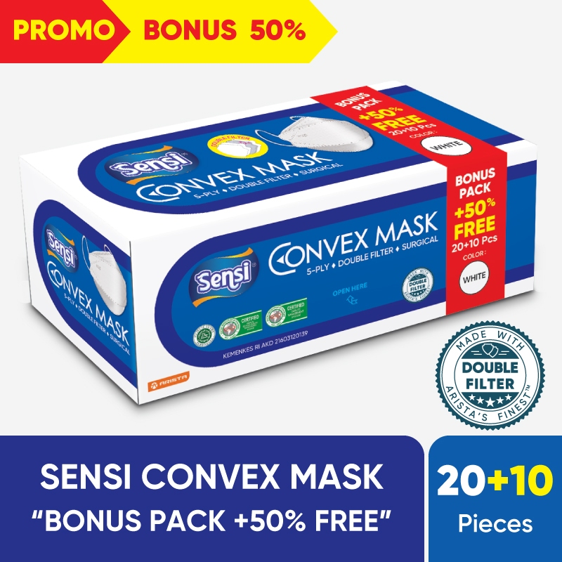 Sensi Convex Mask 4 ply Earloop / Masker Sensi 4ply masker KF94 KF 94