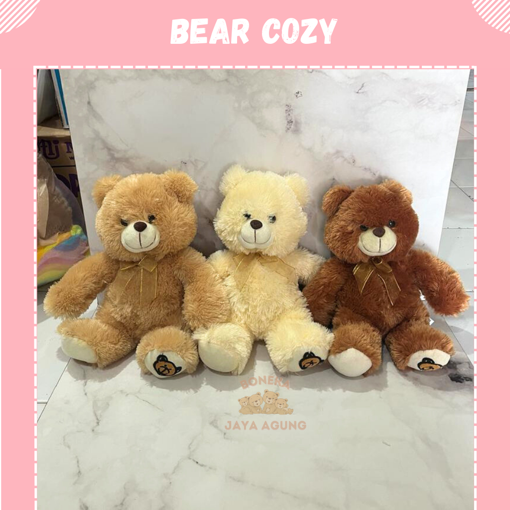 Boneka Beruang Mini Teddy Bear Kecil 35Cm Premium Lucu Cozy
