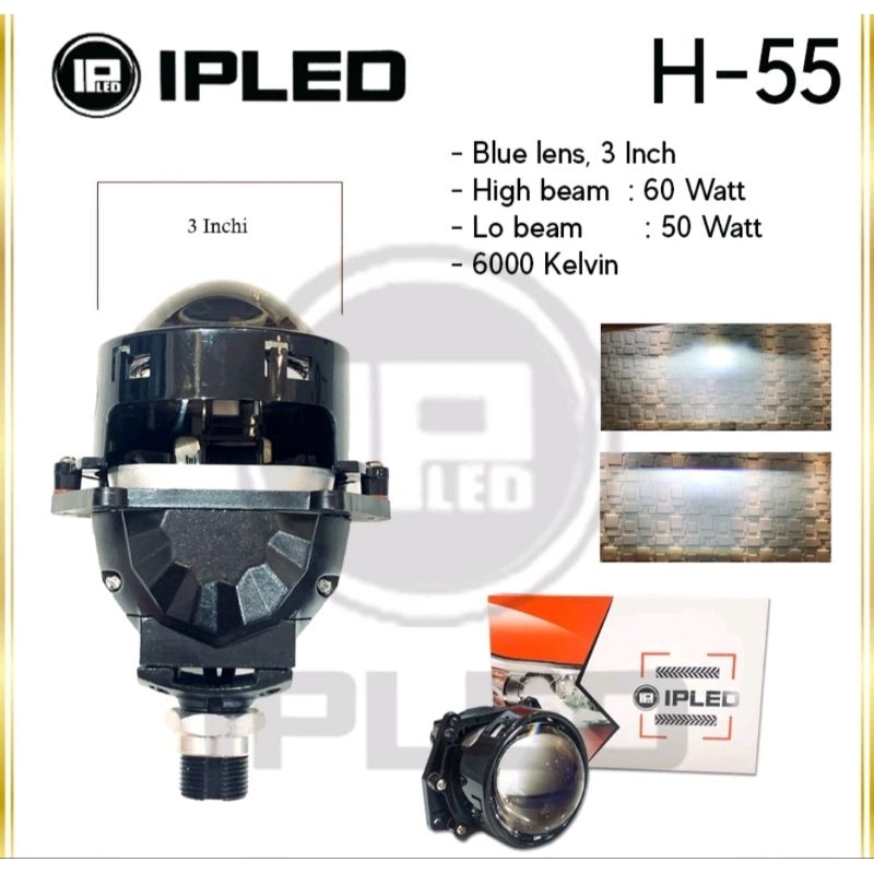 Biled Projector IPLED H55 3inch 50/60Watt SATUAN