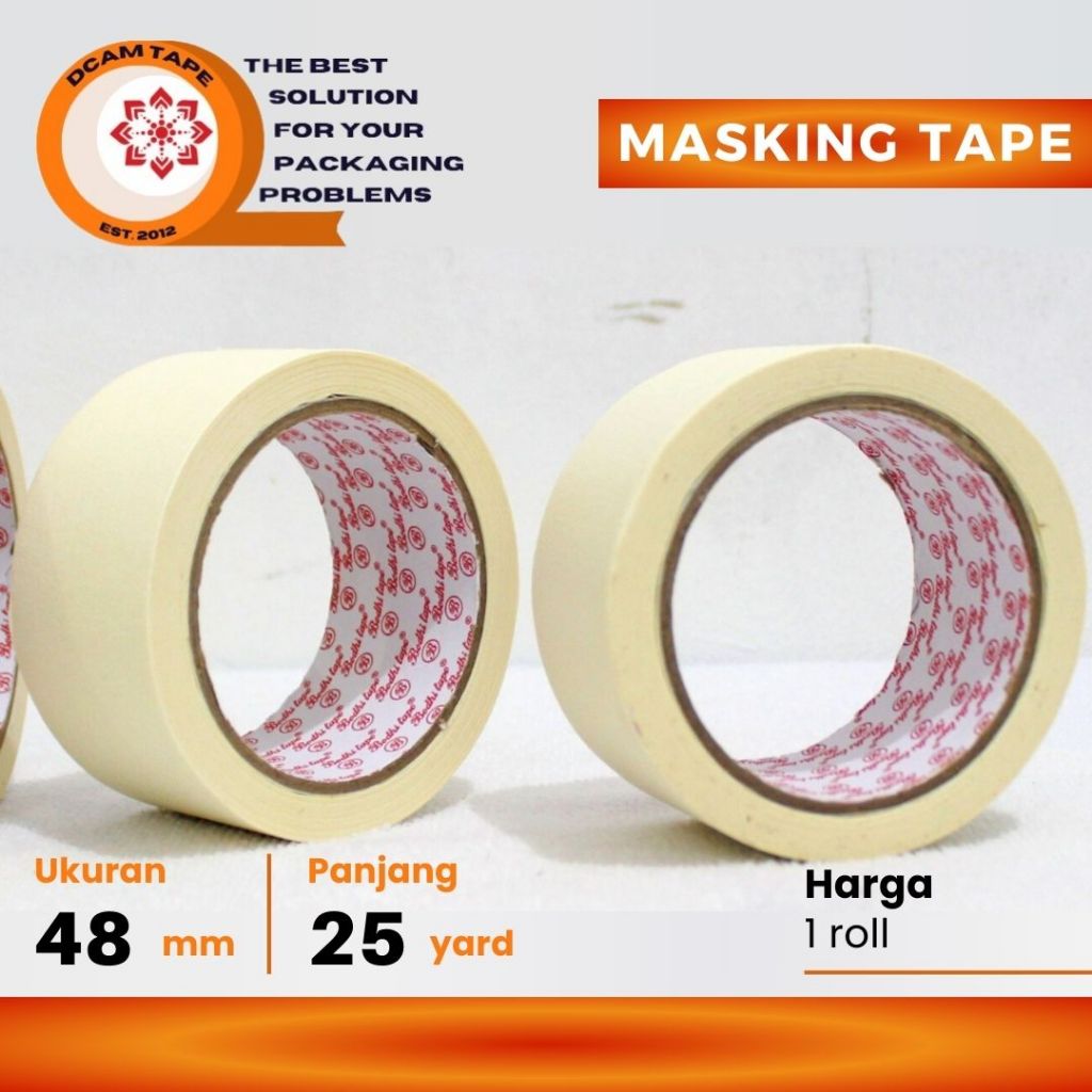 

Lakban OPP Tape / Isolasi Masking Tape / Lakban Kertas BODHI TAPE 2INCH Masking Tape / Lakban Kertas 48mm