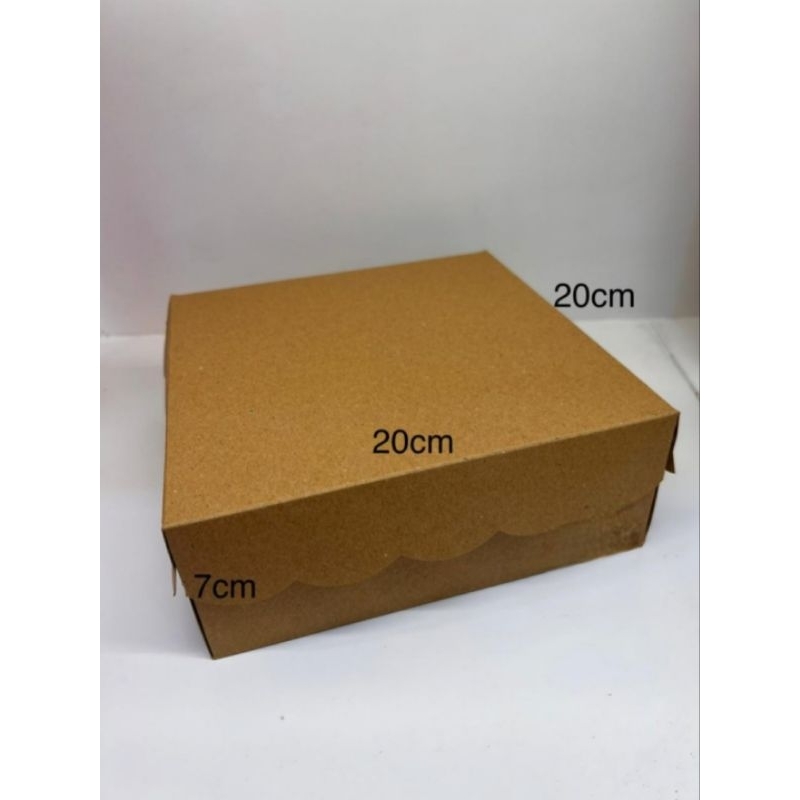 

50pcs Catering box Delima Kraft Coklat 20x20x7cm Non Laminasi