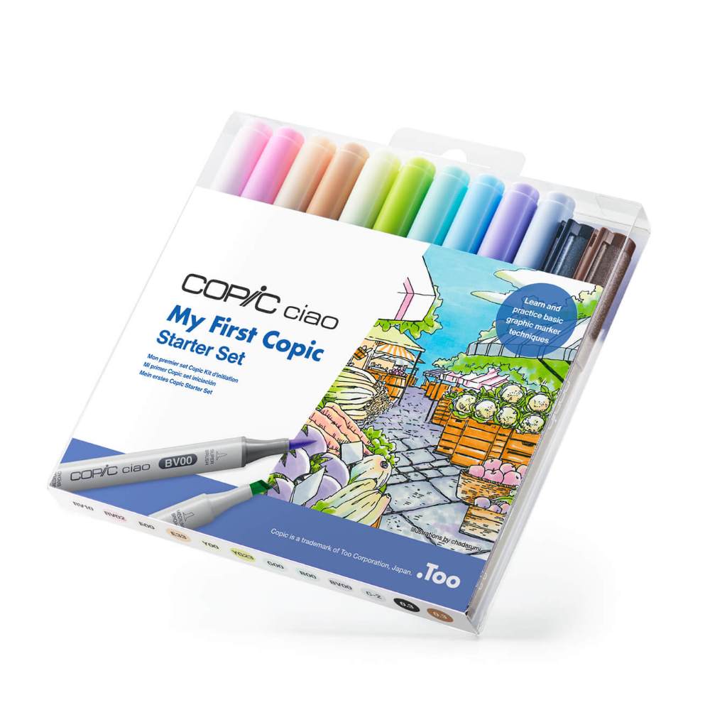 

Copic Ciao My First Copic Starter Set - 10 pcs Ciao + 2 pcs Multiliner