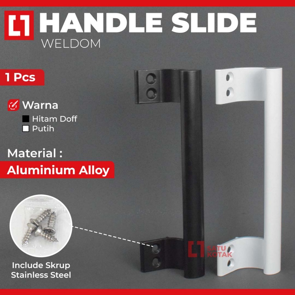WELDOM Handle Tarikan Pintu Swing/Sliding Geser/Dorong Aluminium UPVC