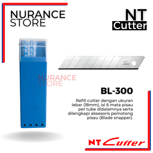 

REFILL BLADE NT CUTTER BL-300 UNTUK CUTTER L-500P L-500
