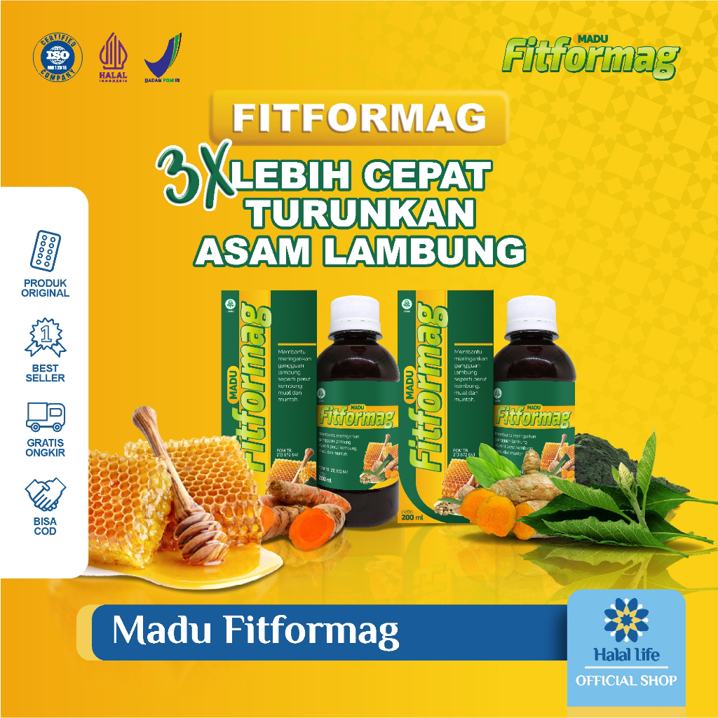 MADU FITFORMAG OBAT ASAM LAMBUNG AMPUH Atasi Masalah Sakit Maag & Gerd Kronis Dengan Mudah [BPOM. TR