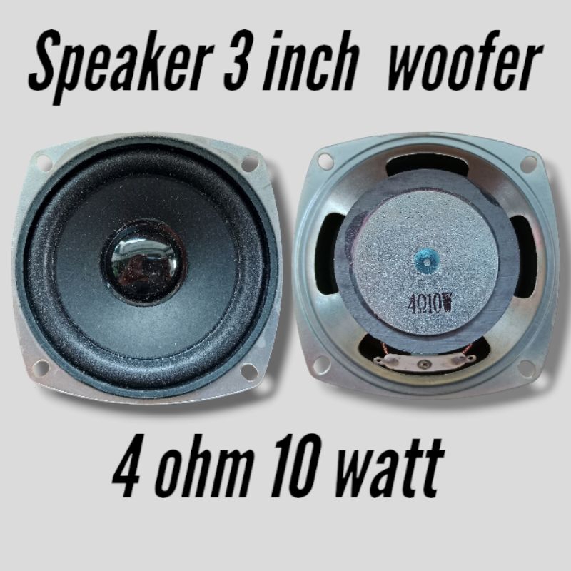 SPEAKER 3 INCH BASS 4 OHM 10 WATT SPEAKER BASS WOOFER 3 INCH SPEAKER MINI 3 INCH