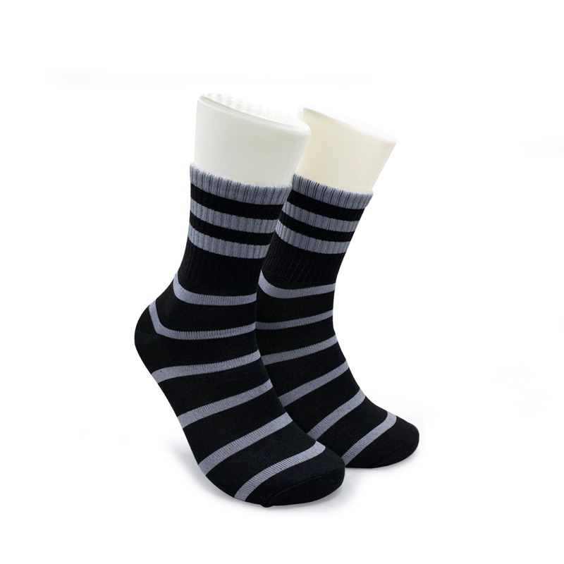 kaos kaki old school - kaos kaki skate - kaos kaki garis garis hitam putih pria wanita