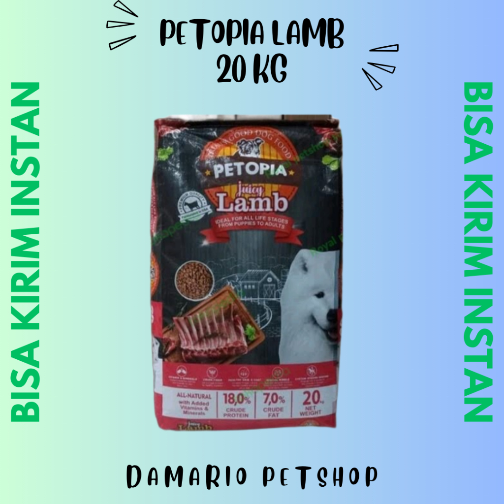 Petopia Lamb Makanan Anjing 20 kg