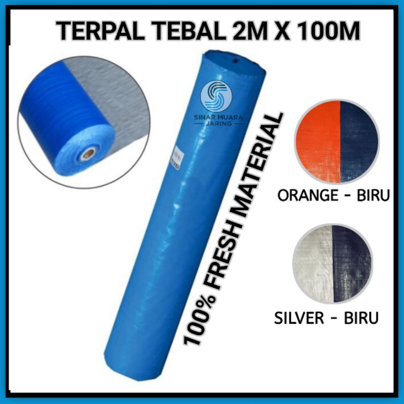 Terpal Tebal 1 Roll 2mx100m A12/Terpal Tenda/Terpal Super Tebal/Tenda A12