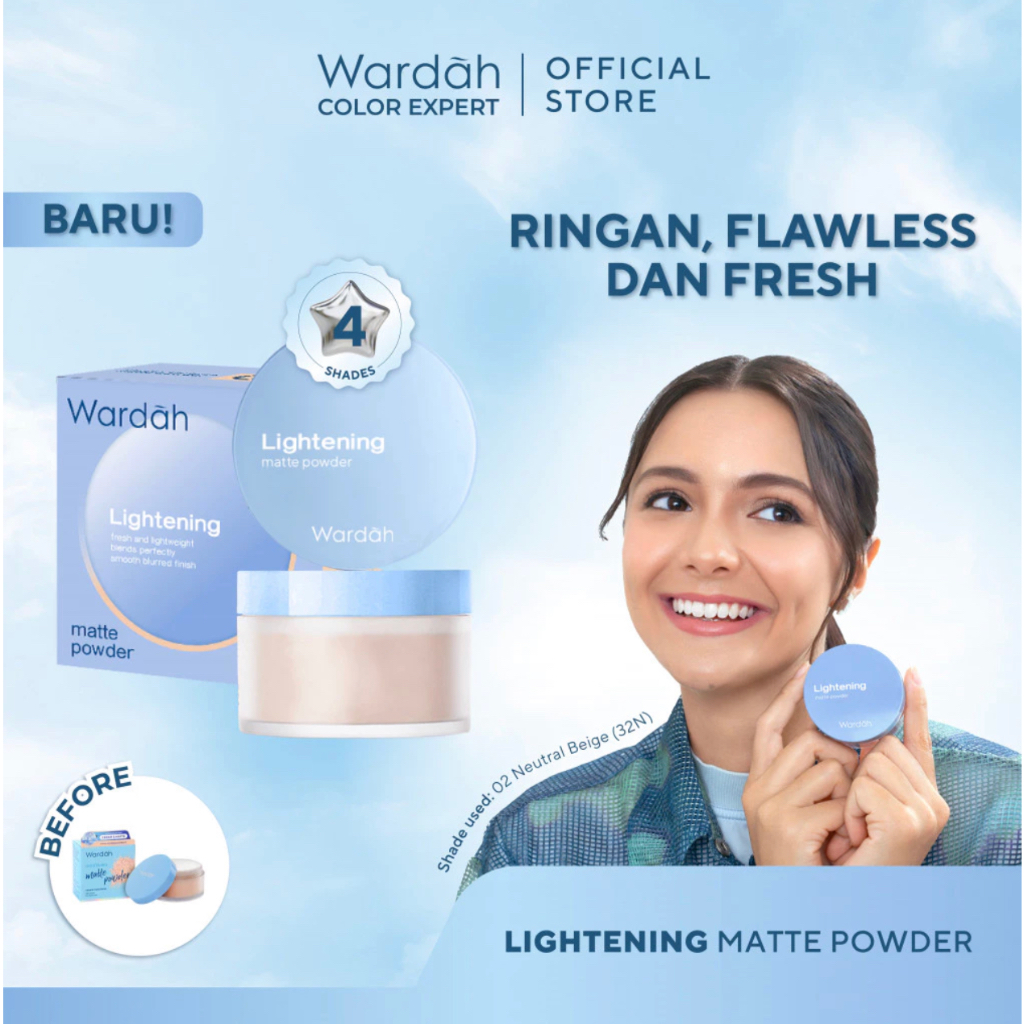 WARDAH LIGHTENING MATTE LOOSE POWDER  - LOOSE POWDER/ WARDAH LIGHTENING MATTE - BEDAK WARDAH - BEDAK