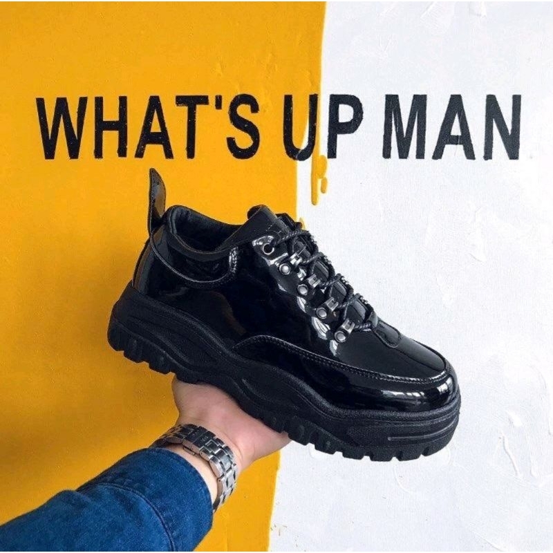 Sepatu Kulit Pria Asian China Street Style Ulzzang Keren Import