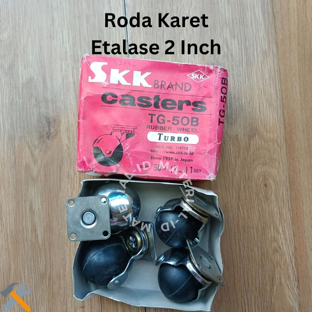 Roda Etalase 2 Inch Kastor Karet Bulat Murah Hidup