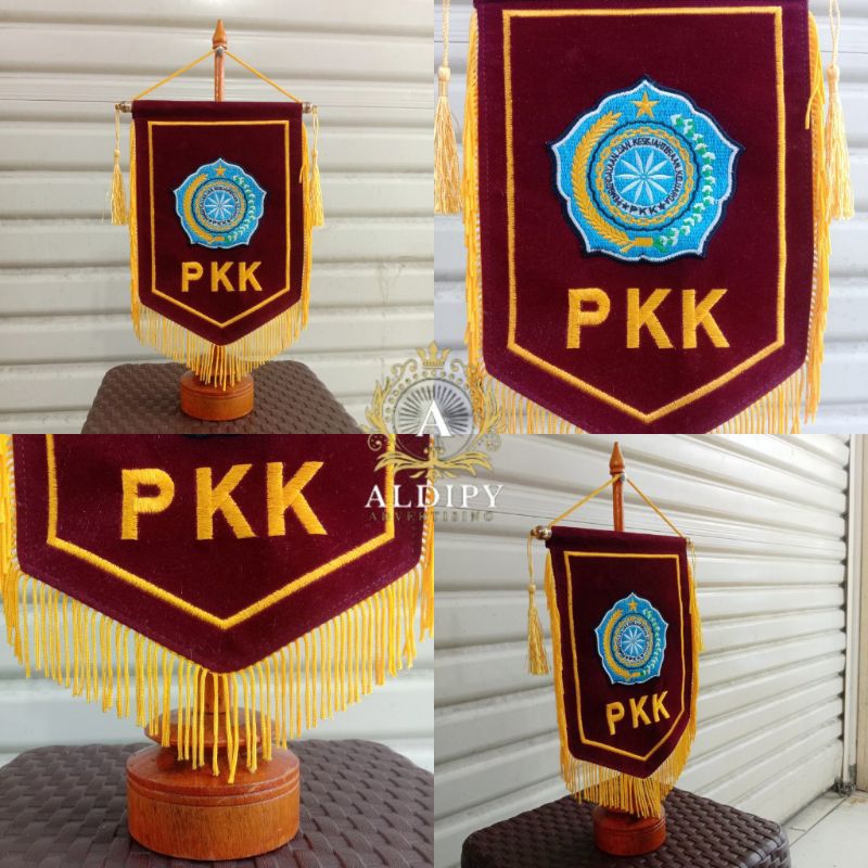 Vandel Meja PKK Vandel IBU PKK Meja Bahan Bludru Bordir