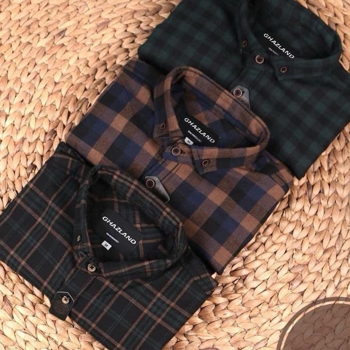 Terlaku.. (BISA COD)KEMEJA FLANEL LENGAN PANJANG BRILL EIGHTY EIGHT 88 PREMIUM TERLARIS GHAZLAND PRI