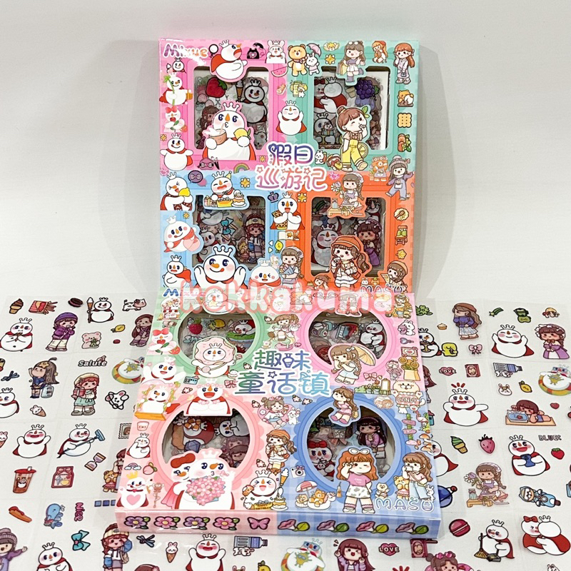 ( KKM ) MIXUE X MASU Sticker Box 2D Dekorasi Anak Cewek Perempuan Journal Aesthetic / Jurnal Binder 