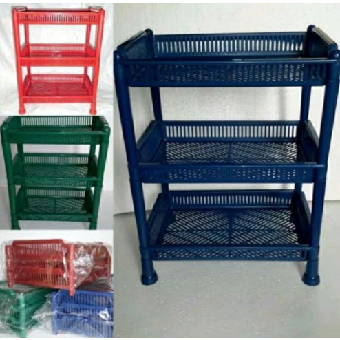 Rak Besar Serbaguna 3 Susun Jumbo Plastik Lemari 3in1 Dapur Tingkat Etalase Warung Dapur Meja Segi T