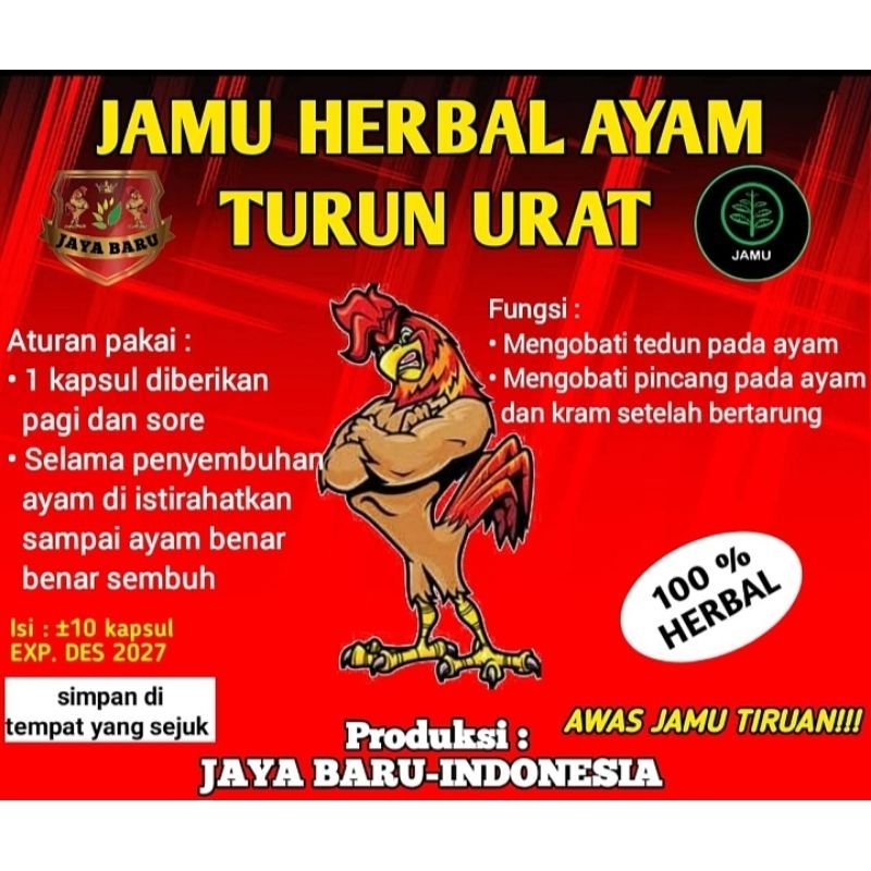 jamu herbal ayam turun urat,obat ayam ampuh manjur